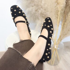 Merceditas negra tachuelas