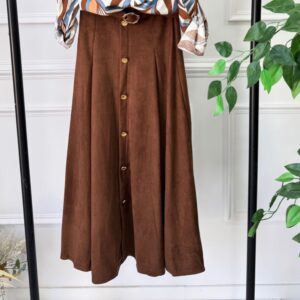 Falda marrón antelina