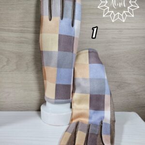 Guantes cuadros mujer