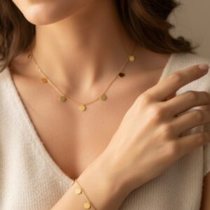 Pulsera monedas doradas