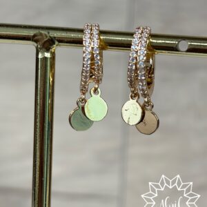 Pendientes aros con monedillas (golfi)