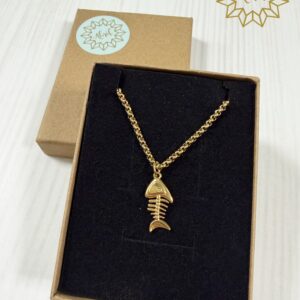 Gargantilla raspa en dorado (acero)