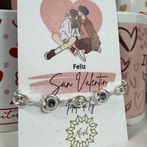 Pulsera corazón plata de ley