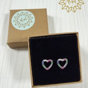 Pendientes corazón colores