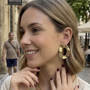 Pendientes calado dorado