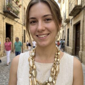 Collar piedras doradas