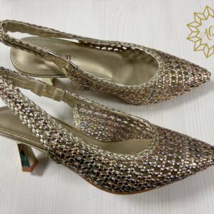 Zapatos tacón metalizados