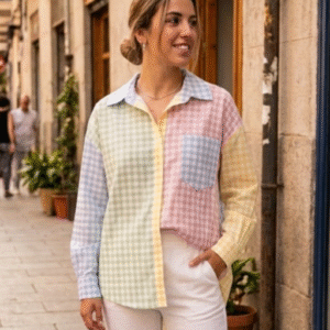 Camisa cuadros colores pasteles