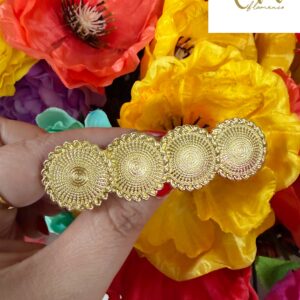 Broche 4 círculos dorados