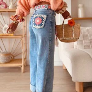 Pantalón vaquero crochet