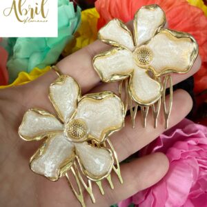 Peina dorada flor anacarada