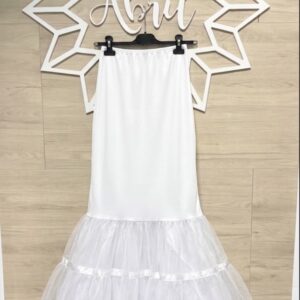 Cancán blanco vestidos flamenca