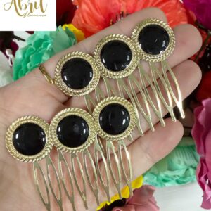 Peina dorada y negra