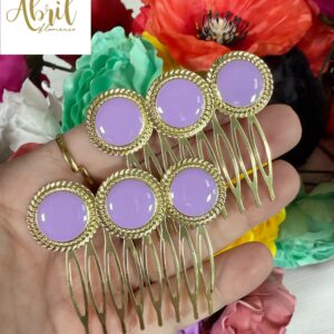 Peina dorada y malva