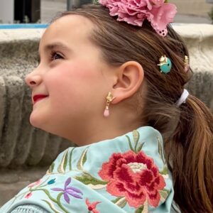 Pendientes mariposa y lágrima color