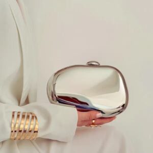 Clutch espejo plata