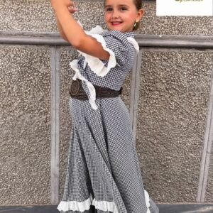 Bata vichy negro (niña)