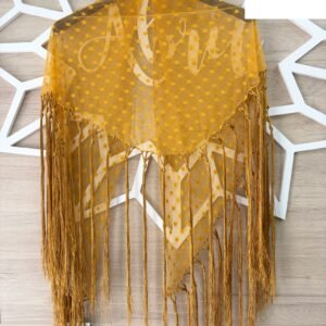 Mantón plumeti mostaza