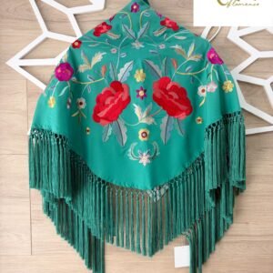 Mantón amapola verde