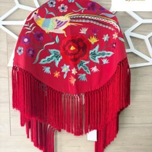 Mantón alhelí rojo