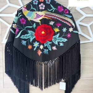 Mantón alhelí negro
