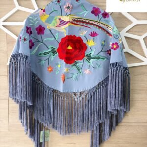 Mantón alhelí azul ducado
