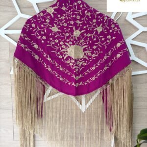 Mantón buganvilla bordado en dorado