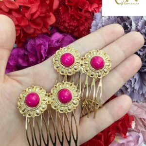 Peina doble círculo fucsia