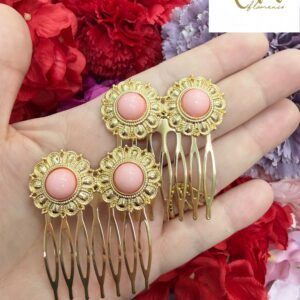 Peina doble círculo rosa