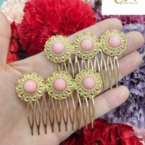 Peina triple círculo dorado y rosa