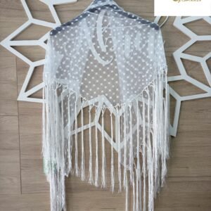 Mantón plumeti blanco