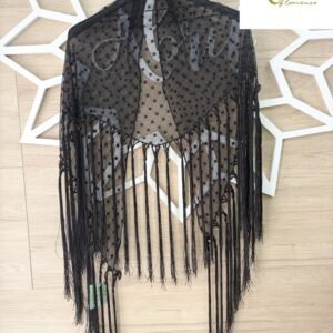 Mantón plumeti negro