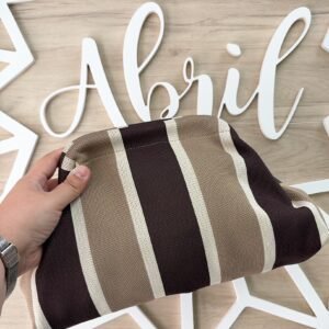 Bolso rayas marrón
