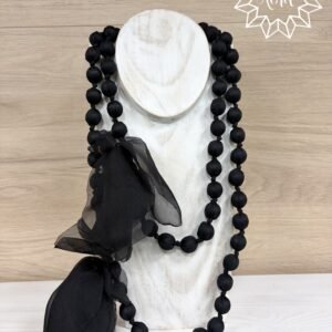 Collar largo flor gasa