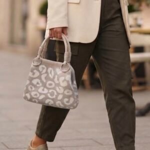 Bolso animal print beige