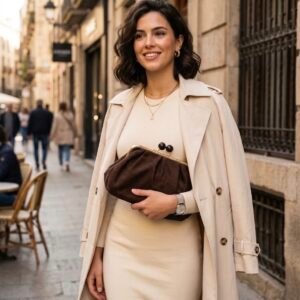 Bolso antelina marrón