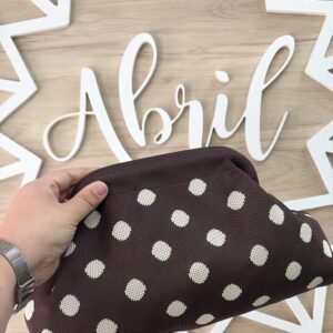 Bolso marrón lunares