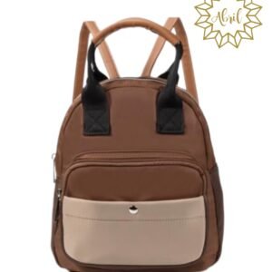 Mochila combinada marrón